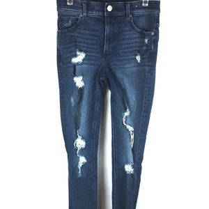 Express High Rise Stretch Denim Ankle Jeans Sz 4R